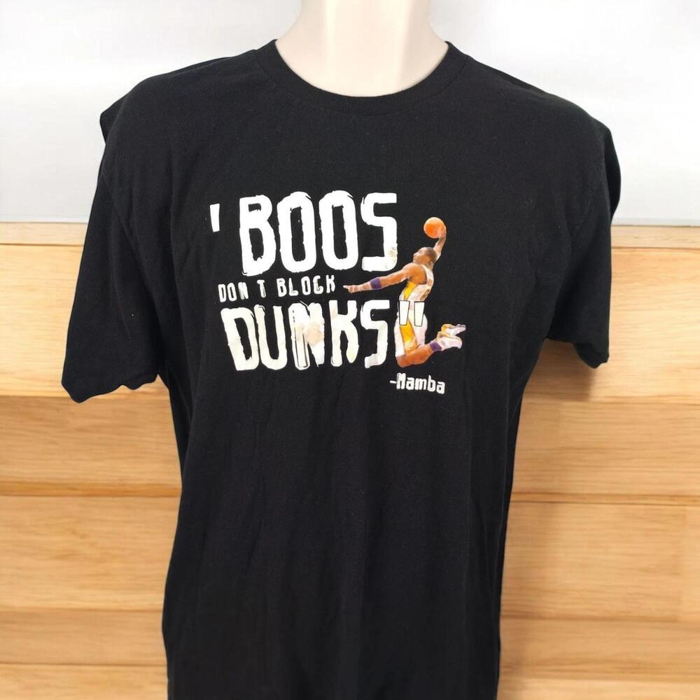 Kobe Bryant Boos Dont Block Dunks Mens Shirt Large Basketball Icon Mamba
